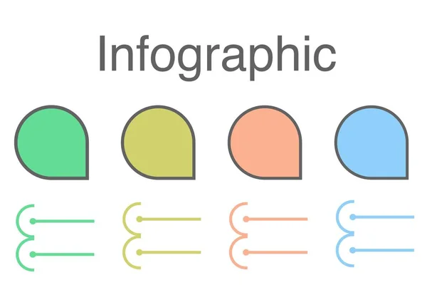 Modelo Design Infográficos Negócios Com Ícones Passos Pode Ser Usado — Vetor de Stock