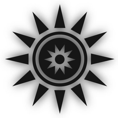 Yıldız simgesi symbool. Parlak yıldız şeklinde web çıkartmaları. Çakra meditasyonu için element stili