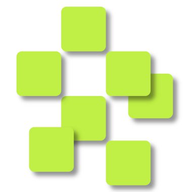 Pastel renklerle kare desen. 3d efektinde Web banner şablonu çizimi