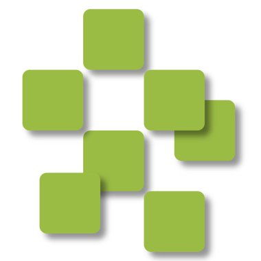 Pastel renklerle kare desen. 3d efektinde Web banner şablonu çizimi