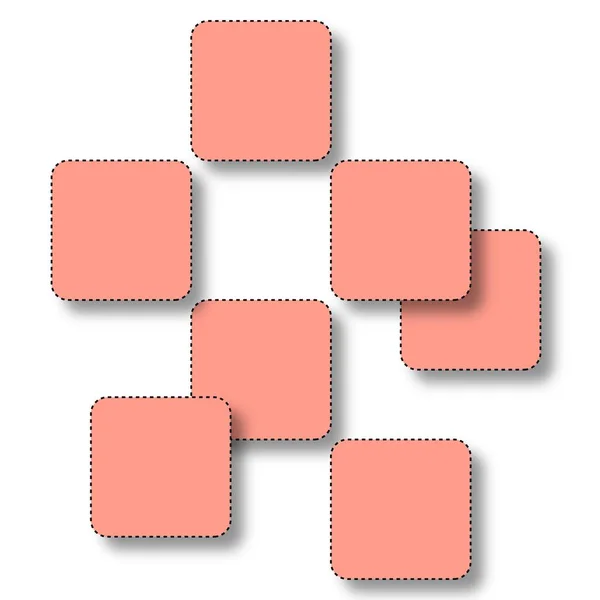Čtvercový Vzor Pastelovými Barvami Šablona Webového Nápisu Ilustrace Efektu — Stock fotografie