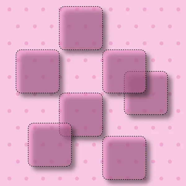 Quadratische Muster Mit Gepunktetem Hintergrund Pastellfarben Illustration Der Web Banner — Stockfoto