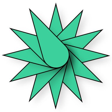 Yaratıcı sanat için renkli 3d yıldız illüstrasyon