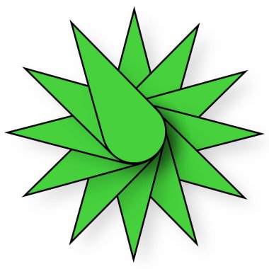 Yaratıcı sanat için renkli 3d yıldız illüstrasyon