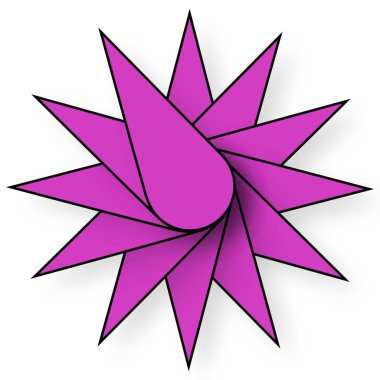 Yaratıcı sanat için renkli 3d yıldız illüstrasyon