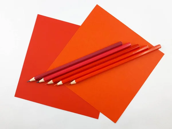 Volta Escola Material Colorido Para Começar Escola Para Ofícios Papel — Fotografia de Stock