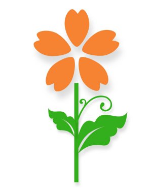 Çocuklar için neşeli renkler ile Karikatür doodle çiçek illüstrasyon