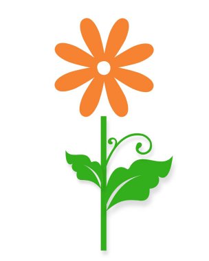 Çocuklar için neşeli renkler ile Karikatür doodle çiçek illüstrasyon