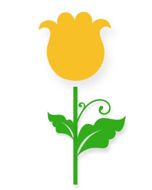 Çocuklar için neşeli renkler ile Karikatür doodle çiçek illüstrasyon