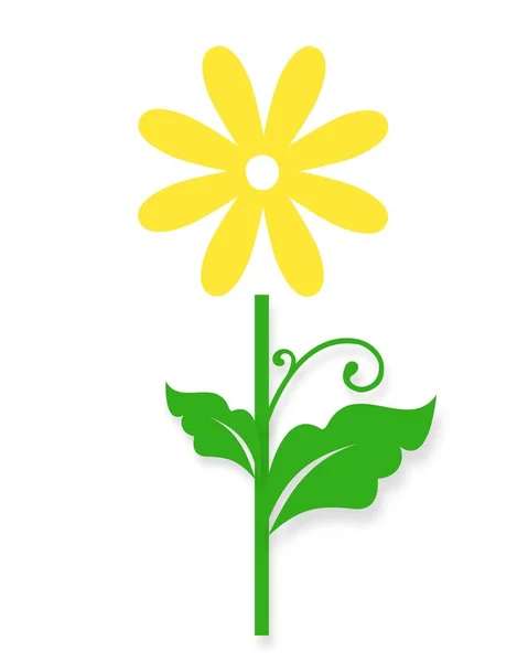 Zeichentrickkritzelblumen Illustration Mit Fröhlichen Farben Für Kinder — Stockfoto