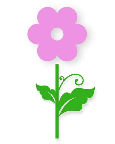 Zeichentrickkritzelblumen Illustration Mit Fröhlichen Farben Für Kinder — Stockfoto