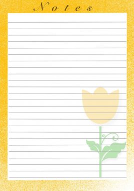 Baskı kağıt notu, en uygun A4 boyutu. Not defteri, günlük, mektuplar, notlar için astarlı kağıt. Kız günlüğü için renkli illüstrasyon çerçevesi ile