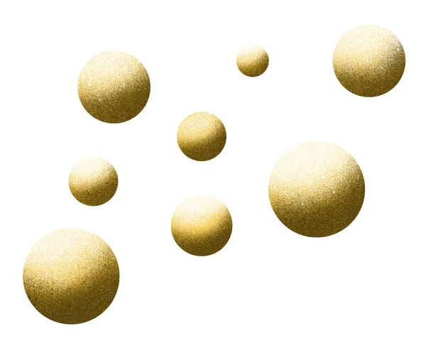 Golden Bubble Shapes Glittering Pattern — Stock Photo, Image