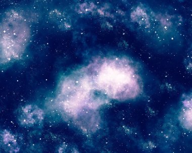 Uzayda bir yıldız alanı Nebula ve gaz yoğunluğu