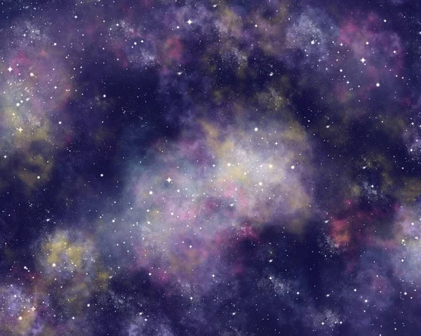 Stjärnfält Rymden Nebulosa Och Gasöverbelastning — Stockfoto