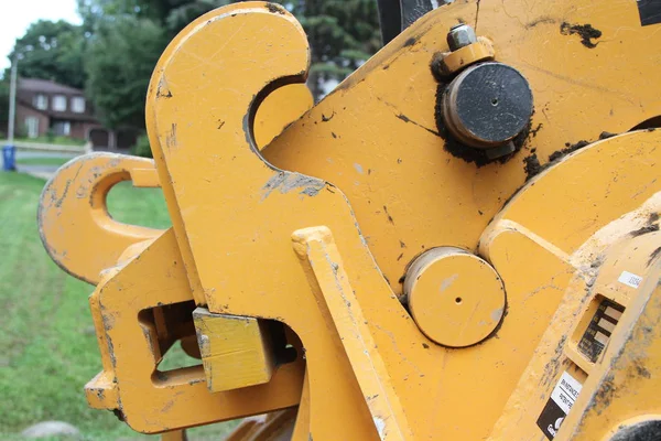 Close Van Elleboog Van Emmer Graafmachine — Stockfoto