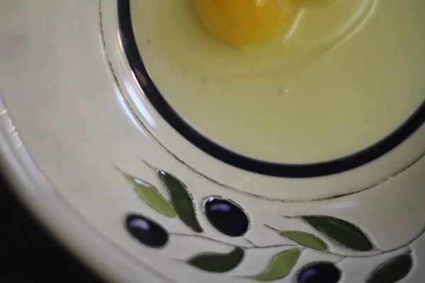 Raw Eggs Yolks Whites Bowl — Stock Photo, Image