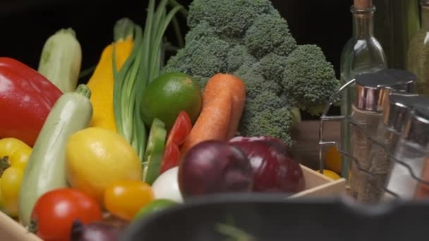 Close Profissional Chef Grelhar Filé Carne Movimento Lento — Vídeo de Stock