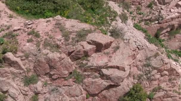 Centraal Azië Berglandschap Panorama Vroege Ochtend Geschoten Door Drone — Stockvideo