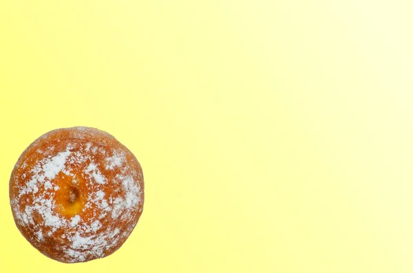 Delicious Sweet Donut Gradient Background Traditional Hanukkah Holiday Food — Stock Photo, Image