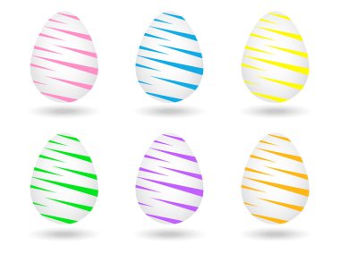 Bir dizi desenli boyalı yumurta, Bahar Easter tatil kavramı