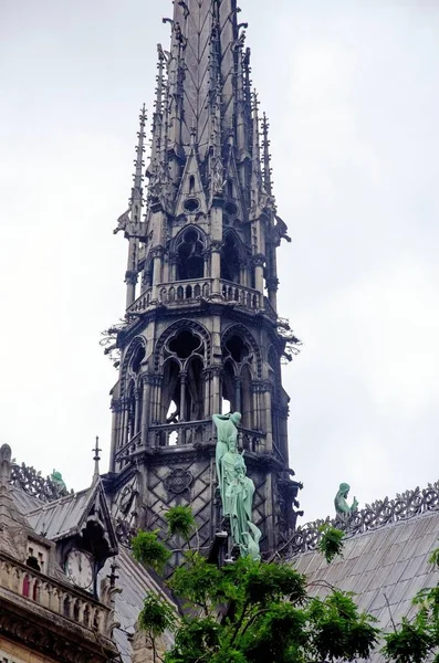2014 巴黎圣母院 著名的天主教大教堂 历史和建筑纪念碑 — 图库照片