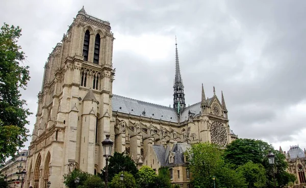 Paris França 2014 Notre Dame Paris Famosa Catedral Católica Monumento — Fotografia de Stock