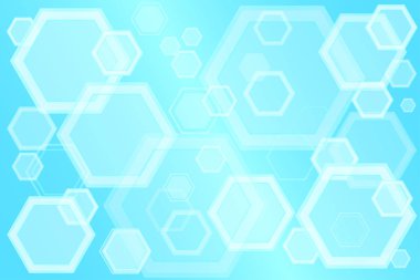 Farklı şeffaflık derecelerinde soyut altıgenlerin vektör başlığı