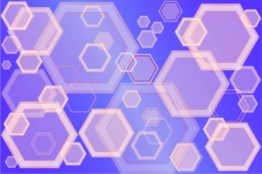 saydamlık farklı derecelerde soyut altıgenlerin afiş