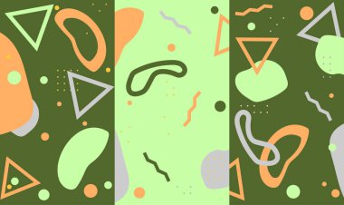 afiş tasarımı için trend renklerin soyut arka planlar kümesi, kitap kapağı veya tasarım afiş için boş