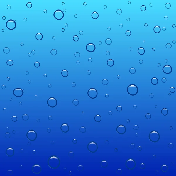 Luftbubblor Olika Storlekar Vattnet Kan Bakgrunden Vattnet Ändras — Stock vektor