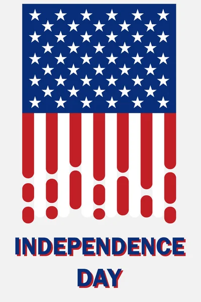 États Unis Amérique Fête Indépendance Traditionnelle Annuelle Juillet 4Th Vacances — Image vectorielle