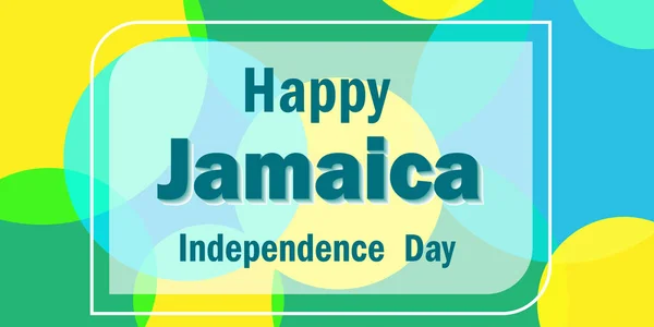 Dia Independência Jamaica Feriado Anual Celebrado Dia Agosto Cartaz Vetorial — Vetor de Stock