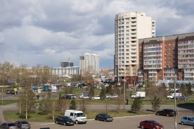 Krasnoyarsk, Rf-7 Mayıs 2018: Kentsel yerleşim bölgesi 