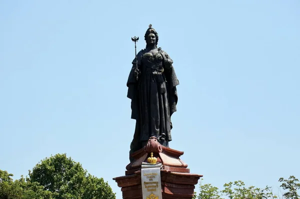 Krasnodar August 2016 Denkmal Ehren Der Kaiserin Katharina Mit Einer — Stockfoto