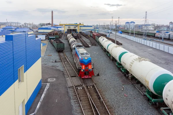 Barabinsk Novosibirsk Region April 2015 Visa Reparation Depån Järnvägsstationen Den — Stockfoto