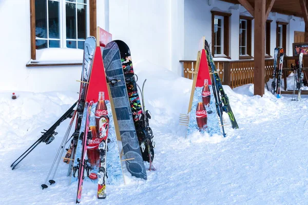 Salanga Kemerovo Bölgesi Ocak 2017 Ski Resort Building Yakınındaki Özel — Stok fotoğraf