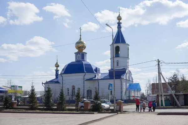 Templo Ícone Mãe Deus Três Mãos Aldeia Tisul Região Kemerovo — Fotografia de Stock