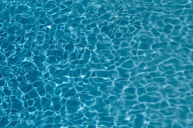 Background blue water in the pool with glare from the sun clipart