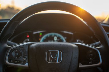 Nong Khai, Tayland 31 Ekim 2018: direksiyon Honda C