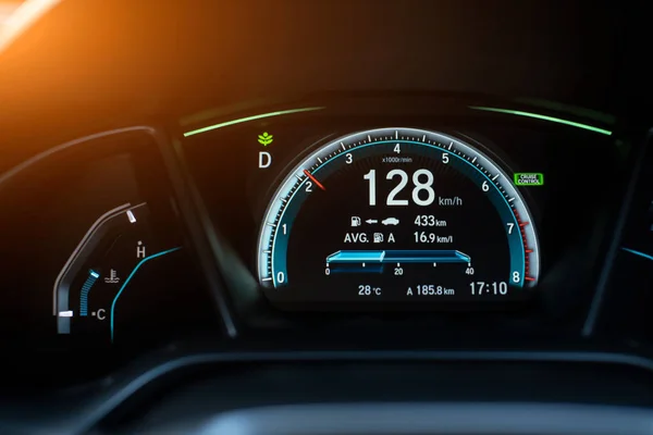 Modern dijital otomobil ekranı,Bir araba pano paneli İllüstrasyon