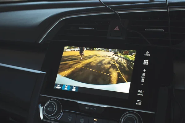 Araba arka görüş sistemi monitör ters video kamera.