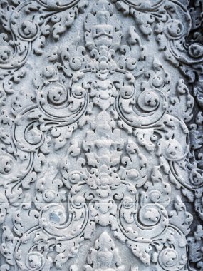 Antik Angkor tapınağın duvarına