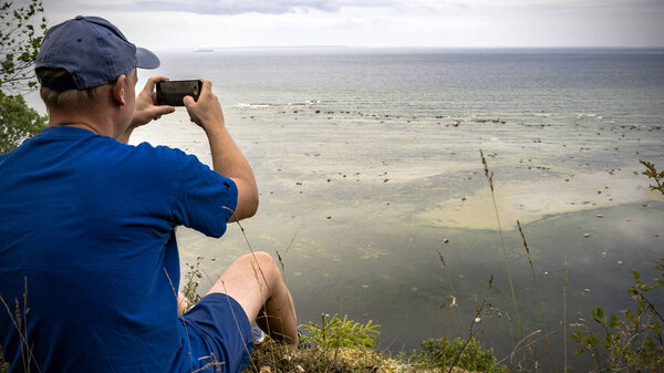 Young man. Sea
