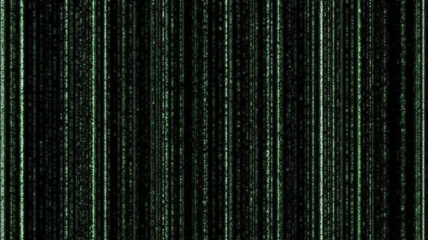 Siyah arkaplanda yeşil ikili kod — Stok fotoğraf