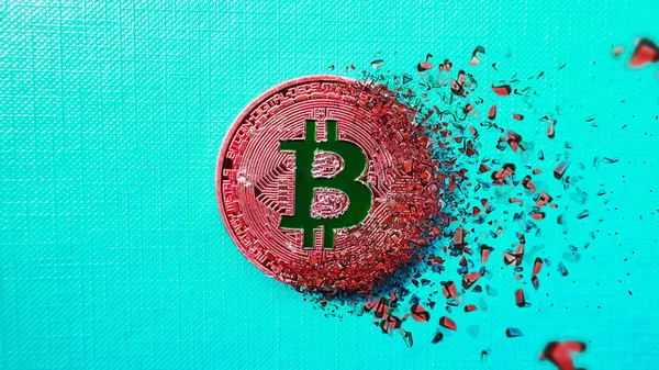 Efeito de dispersão. Falha Bitcoin — Fotografia de Stock