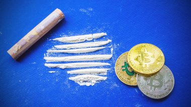 Bitcoina - cryptocurrency ve uyuşturucu