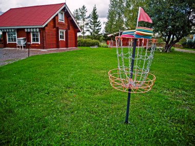 Disk disk golf sepet içinde