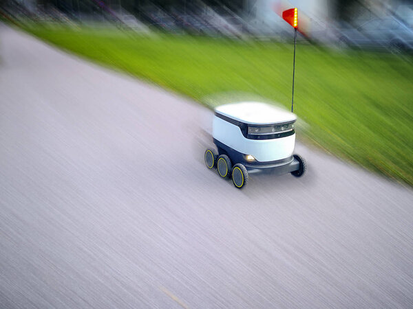 Estonian delivery robots.  Cyber-couriers 