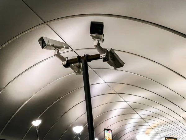 CCTV video Cameras, metro escalator